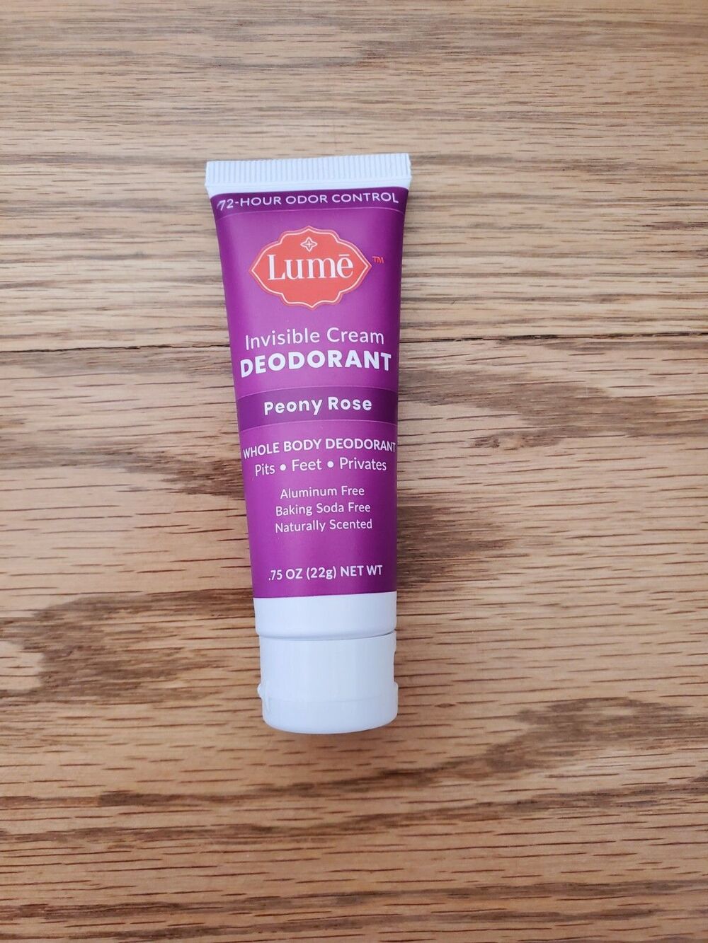 Lume Deodorant 0.75 oz Cream Travel Size Qty 1 - Peony Rose NEW Sealed